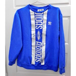 Adidas Sweatshirt Print‎ Scarfcrew ED7003 Blue Mod Men's Sz M